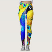 Peacock Feather Art Leggings (Voorkant)