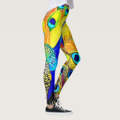 Peacock Feather Art Leggings (Rechts)