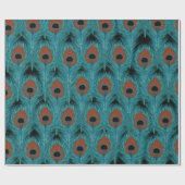 Peacock Feather Art Peacocks Feathers Artwork Cadeaupapier (Vlak)