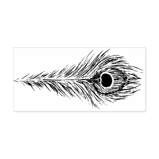 Peacock Feather Art Peacocks Feathers Artwork Rubberstempel (Afrduk)