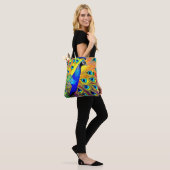 Peacock Feather Art Tote Bag (Op model)