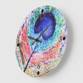 Peacock Feather Art Wall klok (Hoek)