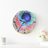 Peacock Feather Art Wall klok (Huis)