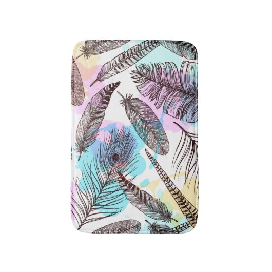 Peacock Feather Badmat (Voorkant Verticaal)
