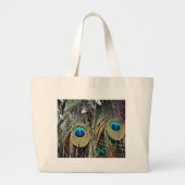 Peacock Feather Bag Grote Tote Bag (Voorkant)
