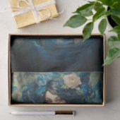 Peacock Feather Beauty: Vrouw in Blauwgroen en Bla Tissuepapier (Geschenk)