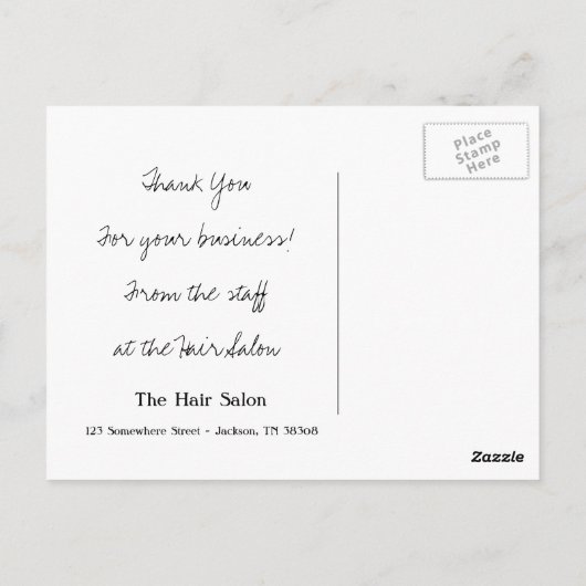 Peacock Feather Bedankt Post Kaarten (Achterkant)