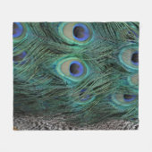 Peacock Feather Blanket Fleece Deken (Voorkant (Horizontaal))