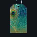 Peacock Feather Blauw Blauwgroen Goud Exotische Fa Cadeaulabel<br><div class="desc">Peacock Feather Blue Blauwgroen Goud Exotische Favor Gift Label. Pas aan op de manier die u wilt. Overeenkomende items beschikbaar.</div>