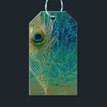 Peacock Feather Blauw Blauwgroen Goud Exotische Fa Cadeaulabel<br><div class="desc">Peacock Feather Blue Blauwgroen Goud Exotische Favor Gift Label. Pas aan op de manier die u wilt. Overeenkomende items beschikbaar.</div>