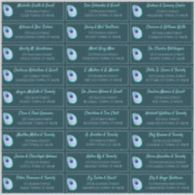 Peacock Feather Blauwgroen Modern Wedding Guest Ad