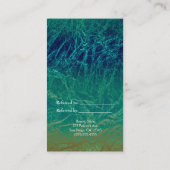 Peacock Feather Blue Blauwgroen Gold Boho Verwijs  Aanbevelingskaartje (Achterkant)