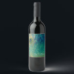 Peacock Feather Blue Blauwgroen Goud Exotische Wij Wijn Etiket<br><div class="desc">Peacock Feather Blue Blauwgroen Gold Exotic Wine Labels. Overeenkomende objecten zijn beschikbaar.</div>