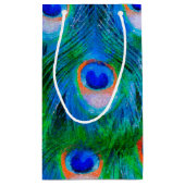 Peacock Feather Blue Klein Cadeauzakje (Achterkant)