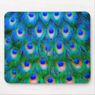 Peacock Feather Blue Muismat