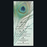Peacock Feather Boho Chic Waterverf Aangepast menu<br><div class="desc">Peacock Feather Boho Chic Waterverf Custom Menu Card. Overeenkomende items in dit ontwerp zijn beschikbaar.</div>