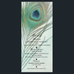 Peacock Feather Boho Chic Waterverf Aangepast menu<br><div class="desc">Peacock Feather Boho Chic Waterverf Custom Menu Card. Overeenkomende items in dit ontwerp zijn beschikbaar.</div>