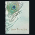 Peacock Feather Boho Chic-Waterverf Aangepast Notitieboek<br><div class="desc">Peacock Feather Boho Chic Waterverf Custom Journal Notitieboek. Pas de voorzijde met of zonder tekst aan.</div>