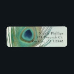Peacock Feather Boho Chic Waterverf Invitation Etiket<br><div class="desc">Peacock Feather Boho Chic Waterverf uitnodigingslabels. Aanpassen met elke tekst. Overeenkomende objecten beschikbaar.</div>