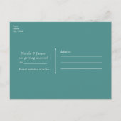 Peacock Feather Boho Chic Waterverf Save the Date Aankondigingskaart (Achterkant)