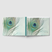 Peacock Feather Boho Chic Waterverf Wedding Gastenboek (Volledig)