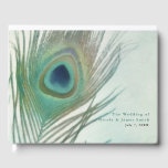 Peacock Feather Boho Chic Waterverf Wedding Gastenboek<br><div class="desc">Peacock Feather Boho Chic Waterverf bruiloft gastenboek</div>