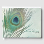 Peacock Feather Boho Chic Waterverf Wedding Gastenboek<br><div class="desc">Peacock Feather Boho Chic Waterverf bruiloft gastenboek</div>