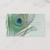 Peacock Feather Boho Waterverf Verwijs een vriend Aanbevelingskaartje (Achterkant)