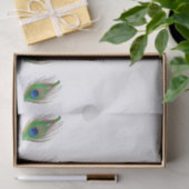 Peacock feather bordered tissue paper tissuepapier (Geschenk)