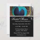 Peacock Feather Bridal Shower Invitations Kaart (Voorkant)
