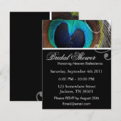 Peacock Feather Bridal Shower Invitations Kaart (Voorkant / Achterkant)