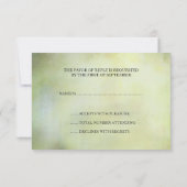  Peacock Feather Bruiloft RSVP Response Kaart (Achterkant)