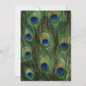 Peacock Feather bruiloft uitnodiging (Achterkant)
