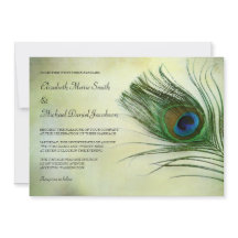  Peacock Feather bruiloft uitnodigingen