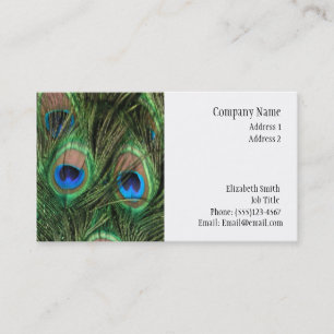 Peacock Feather Business Card Visitekaartje