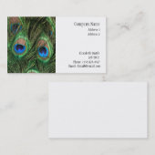 Peacock Feather Business Card Visitekaartje (Voorkant / Achterkant)