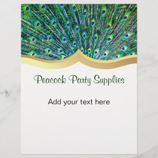 Peacock Feather Business Flyer (Voorkant)