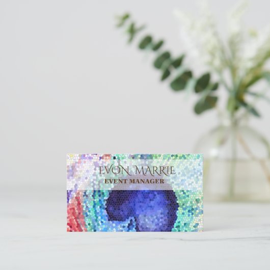 Peacock Feather Business Kaart Visitekaartje (Staand voorkant)