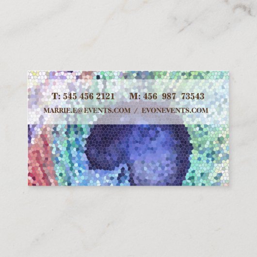 Peacock Feather Business Kaart Visitekaartje (Achterkant)