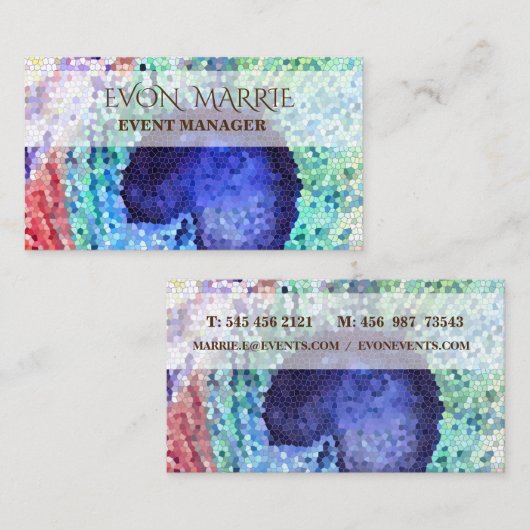 Peacock Feather Business Kaart Visitekaartje (Voorkant / Achterkant)