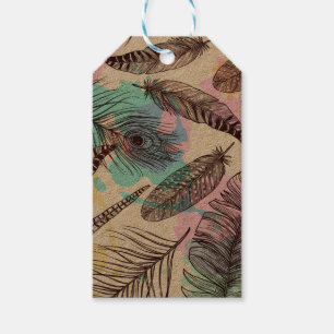 Peacock Feather Cadeaulabel