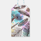 Peacock Feather Cadeaulabel (Achterkant)