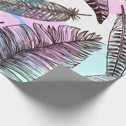 Peacock Feather Cadeaupapier (Hoek)