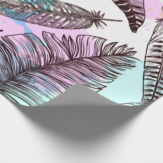 Peacock Feather Cadeaupapier (Hoek)