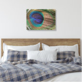 Peacock Feather Canvas Print (Insitu (Slaapkamer))