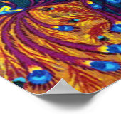 Peacock Feather Cat, Louis Wain Poster (Hoek)