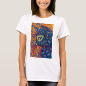 Peacock Feather Cat, Louis Wain T-shirt (Voorkant)
