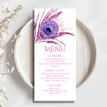 Peacock Feather Chic Glitter Pink Bat Mitzvah Menu<br><div class="desc">Dit ontwerp is voorzien van een elegante roze glitter pauwenveer op een witte achtergrond met uw Bat Mitzvah Menu informatie hieronder. Personaliseer door de tekst in de tekstvakken te bewerken. Ontworpen voor u door Evco Studio www.zazzle.com/store/evcostudio #mitzvah #batmitzvah #eventplanner #mazeltov #jewish #mitzvahswag #jewishlife #wedding #kosher #mitzvahlife #corporateevents #partyplanner #batmitzvahgirl #party...</div>