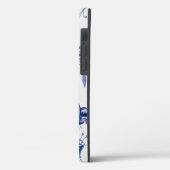 Peacock Feather Chinoiserie Blue en White Case-Mate iPhone Case (Achterkant / Links)