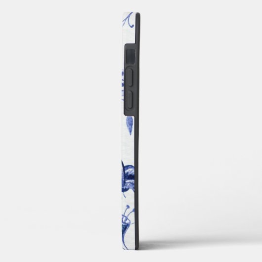 Peacock Feather Chinoiserie Blue en White Case-Mate iPhone Case (Achterkant / Links)